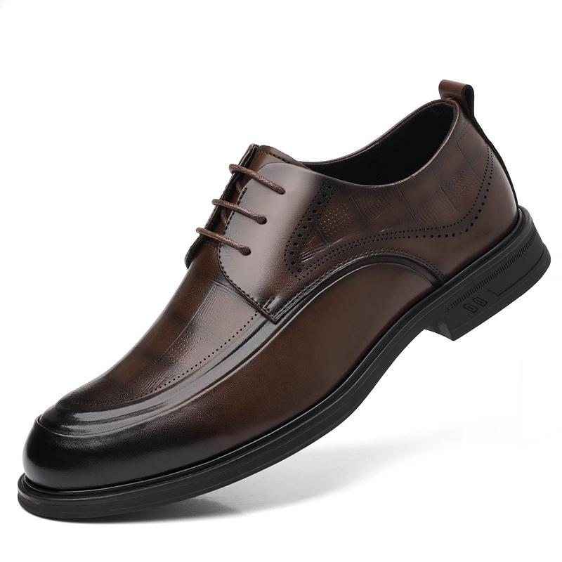 Wenzhou leather shoes men's autumn 2025 business commuter office dress men's shoes British style Korean version groom wedding shoes