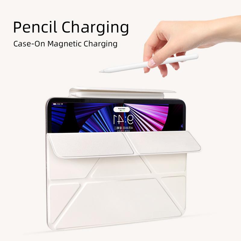 Case for iPad 10/11th! Magnetic Closure Double-Sided Folio, Y-Fold Multi-Angle, Auto Wake/Sleep Smart Cover