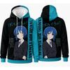 Men's hooded sweatshirt, featuring trendy prints, suitable for daily wear in spring and autumn.