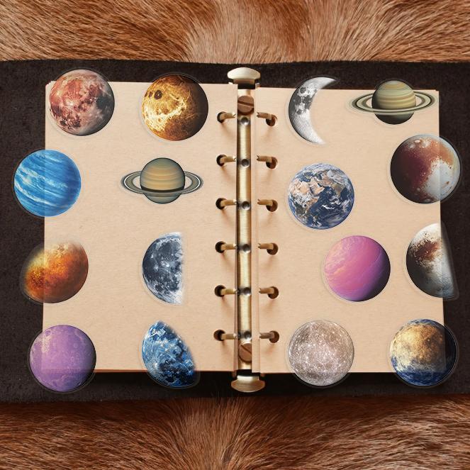 50Pcs Planet Space Station Dream Stickers Planet Star Diy Luggage Stickers Creative Cartoon Graffiti Stickers