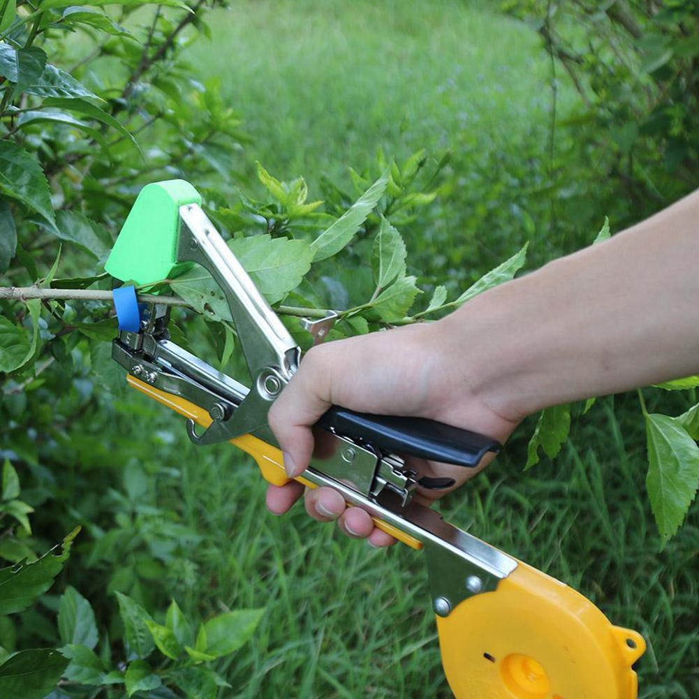 Durable 12/20pcs Plastic Garden Tape with Staple Plant Tying Machine for Vegetable Grape Tomato Cucumber and Flowers