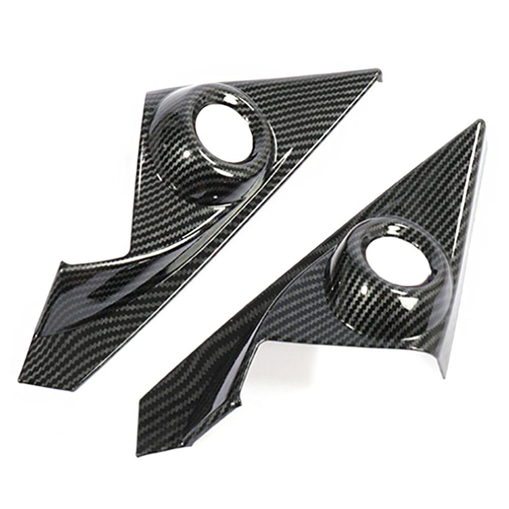 2PCS Carbon Fiber Grain Interior Front Door Speaker Window A Pillar Cover Trim For Honda 10th Gen Civic 2016 2017 2018 2019