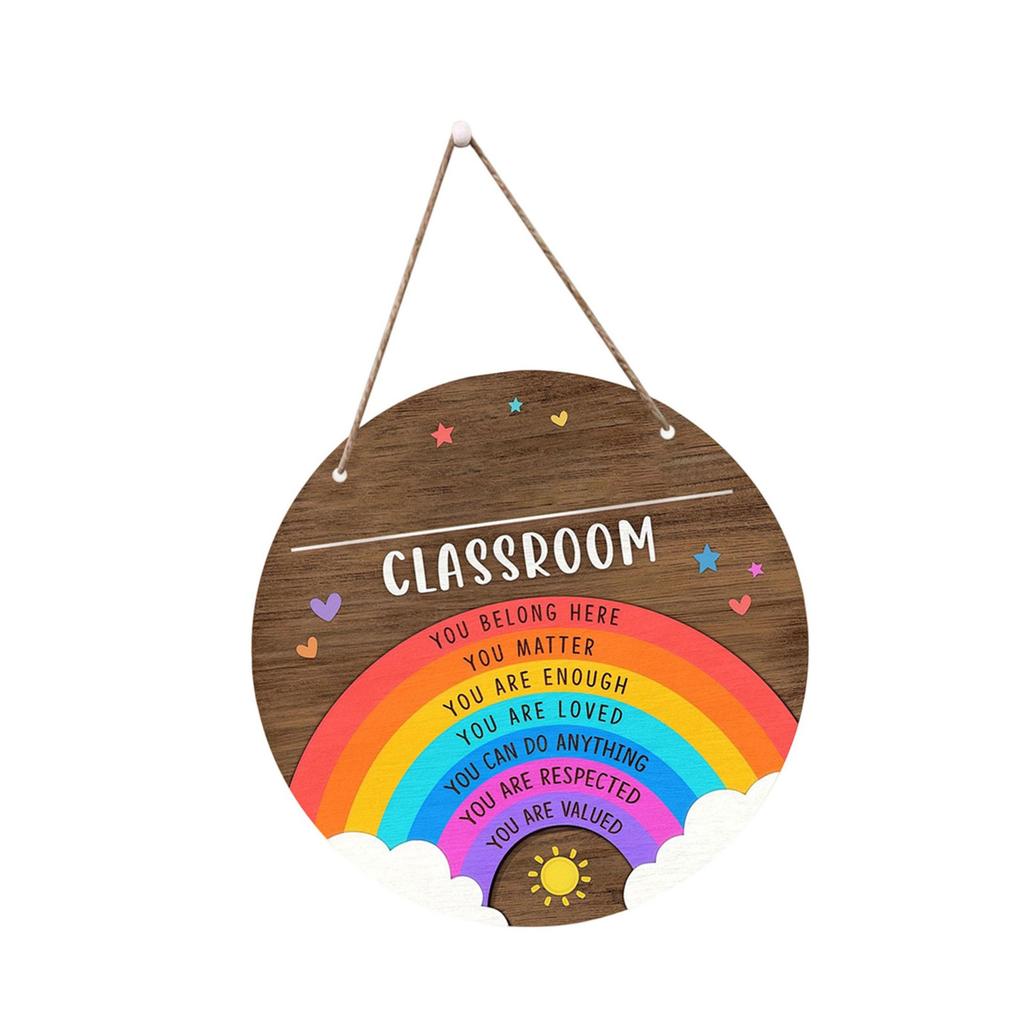 Personalized Classroom Door Sign Welcome Signs for Classroom Door Decorations Back To School Door Hanger Wreath Gift