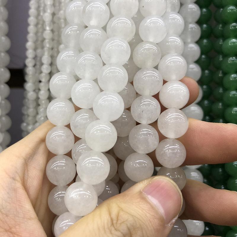 

1 нить/лот 4, 6, 8, 10, 12 мм, белые сердоликовые агаты, круглые бусины с драгоценными камнями, свободные бусины из сердолика для изготовления ювелирных изделий, ожерелье, браслет 8mm X 48Pcs