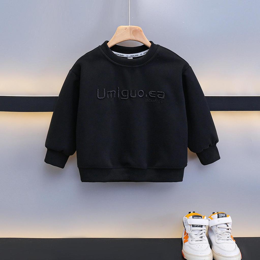 Boys' 2025 Korean Style Autumn Sweatshirt - Cool, Handsome Casual Top