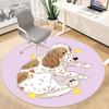 1pc Dog Stars Office Round Rug, Carpet for Office, Gaming, Lightweight Round Floor Mat yy260205071