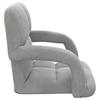 Adjustable Floor Chair Light Grey Velvet