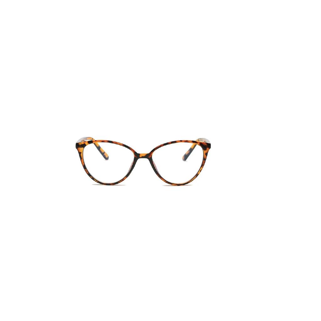 Cateye Leopard Pattern Blue Light Filtered Glasses Optical Compatible Lenses Can Be Changed