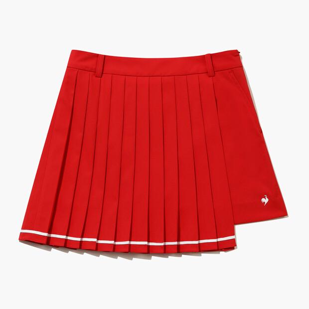 LECOQ GOLF Women'S Pleated Wrap Skirt _Red0 Gr222Lsk41