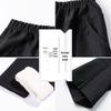 Fleece Pants for Middle-Aged & Elderly Women: Elastic Waist, High-Waisted, Straight-Leg, Loose Fit for Spring & Autumn Wear.