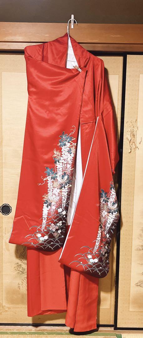 

[USED] Red furisode floral kimono cosplay Fate/stay night Nero Oiran creation