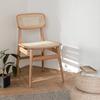 Rattan Solid Wood Dining Chair Ins Leisure Backrest Stool Nordic Homestay Desk Makeup Chair Simple Creative Home Kitchen Furnitu