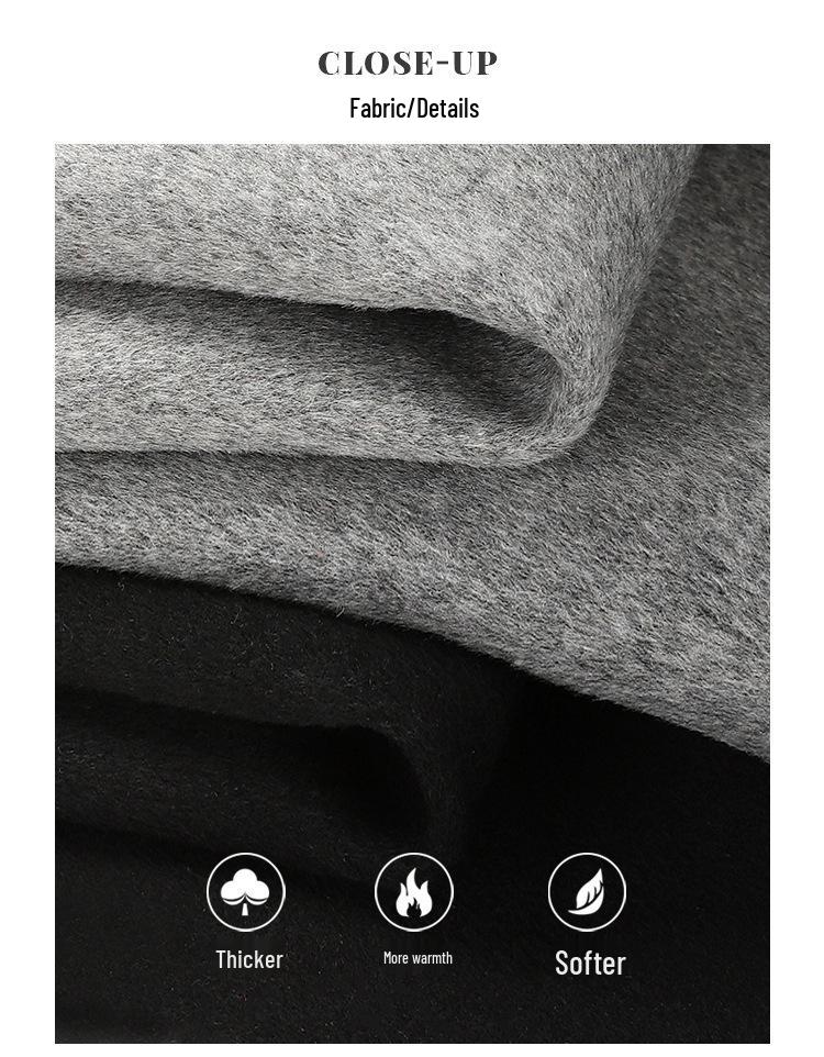 Women's Elegant White Wool Coat - Slimming High-End Winter 2024 Down Liner