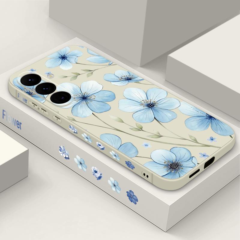 

Luxury Flower Print Lanyard Case For Samsung Galaxy A55 A54 A56 5G A35 A25 A15 A14 A34 A52 A17 S21 FE S22 S23 S25 S24 Ultra Capa Samsung Galaxy A05 4G