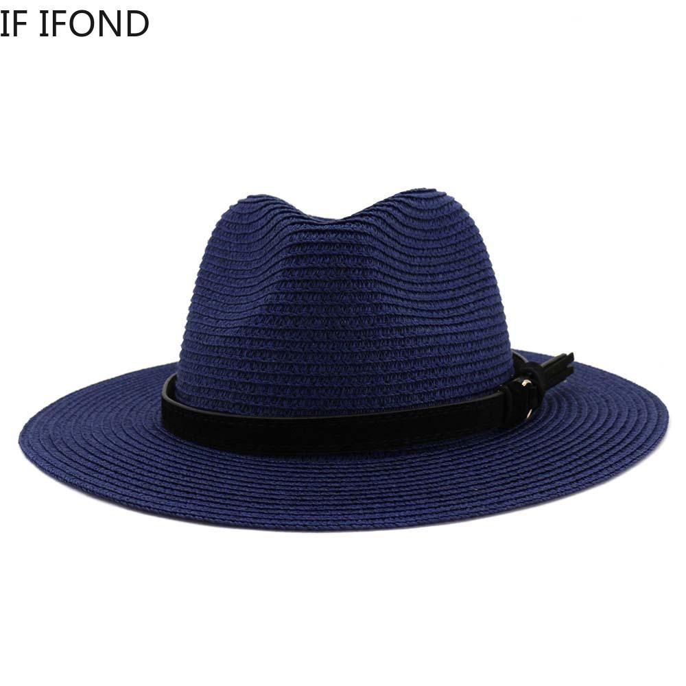 60CM Size Design Mens Straw Sun Hat For Women British Style Panama Church Jazz Hats Summer Beach Vacation Hats