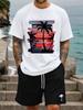 2026 Sommer Herren Sportbekleidung Kurzarm T-Shirt Anzug Zweiteiler Outdoor Reisekleidung Übergroße Herren Shorts Trainingskleidung