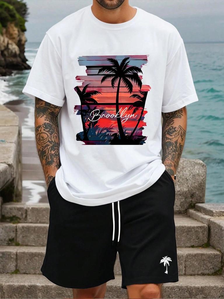 2026 Sommer Herren Sportbekleidung Kurzarm T-Shirt Anzug Zweiteiler Outdoor Reisekleidung Übergroße Herren Shorts Trainingskleidung