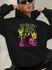 Pastel Halloween Rainbow Ghost Print Hoodie for Women THE BOO CREW Halloween Family Matching Outfits Pumpkin Graphic Sweatshirt