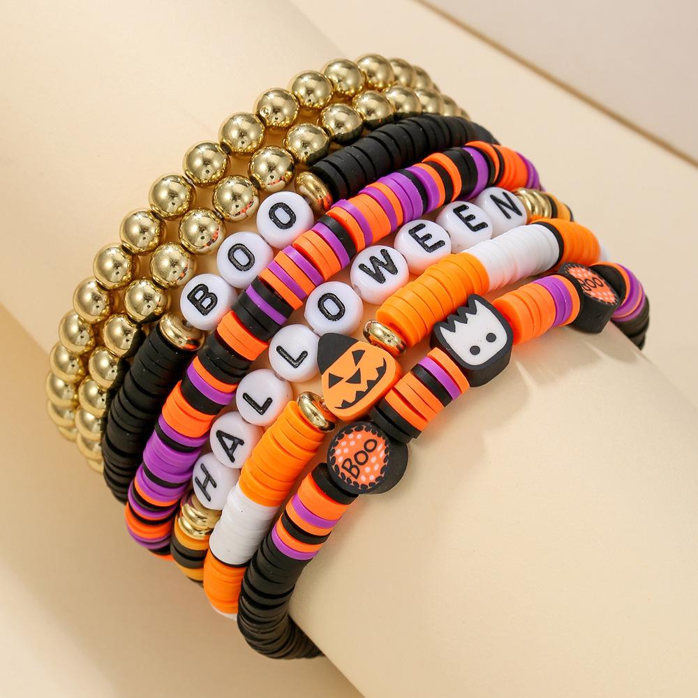 Halloween Stacking Soft Pottery Bracelets Hot-selling Beaded 1011 New Bracelets, Fun and Funny Hand Accessories