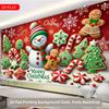 1pc2Dflat, Christmas snowman gingerbread, suitable for party and holiday celebration decoration, no power supply required - wzy