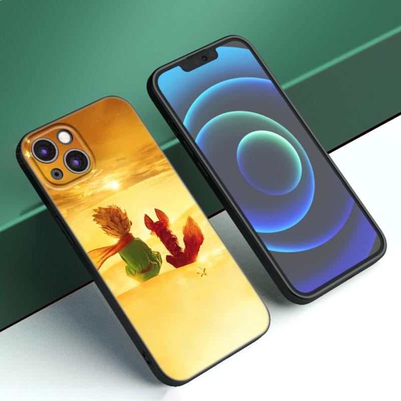 The Little Prince Art Phone Case For Apple iPhone 12 13 Mini 11 14 15 Pro Max 7 8 Plus X XR XS SE 2020 2022 Black Silicone Case