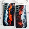 Die Kollision von Lava und Meerwasser Handyhülle Für Samsung Galaxy S22 S25 Ultra S21 S10 Plus S26 Edge S20 S23 S24 FE Hülle Si