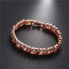 Meier European and american bracelet bracelet jewelry fashion colorful zircon willow leaf bracelet copper crystal bracelet