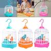 Toy Mini Simulation Animal Chirping Bird Musical Parrot Cage with Realistic Movement And Soft