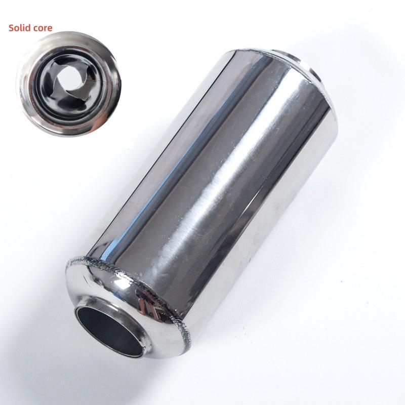 Universal Middle section of exhaust pipe Exhaust tip Muffler 63MM(2.5 )  Inlet Muffler Tip Pipe Exhaust Polished Stainless Steel Solid core