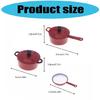 Cooking Pot Pan Enamel Cookware Set Miniature Kitchenware For Doll House Scene Display Accessory Craft Model Supply