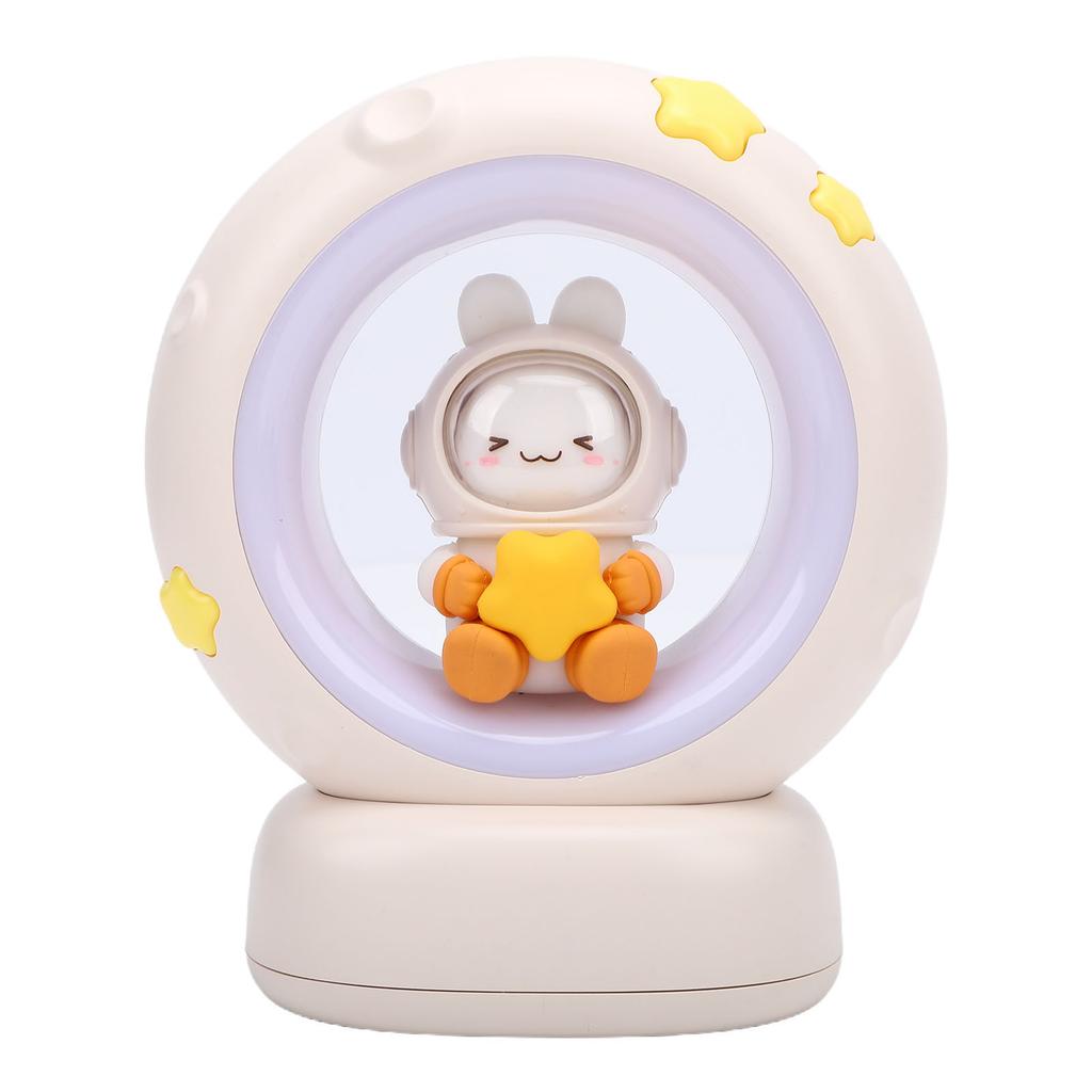 Table Lamp Rechargeable Nursery Nightlight Bedside Lamp Colorful Lighting Moon and Bunny for Bedroom Home Decor