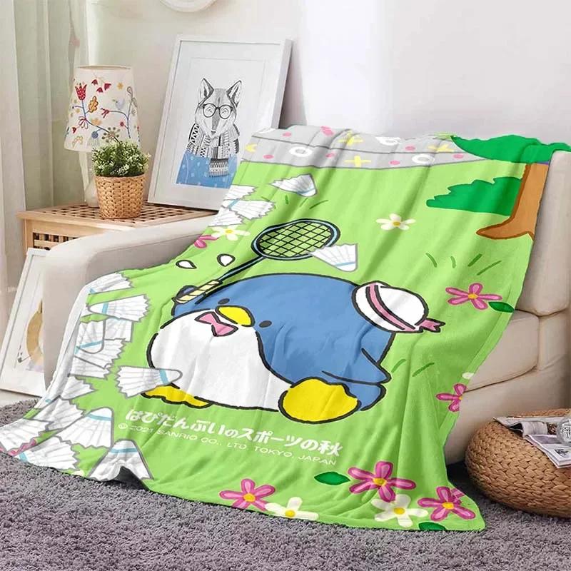 6 Sizes Tuxedo Sam Blanket Japanese Style Soft Flannel Throw Fluffy Bed Comfortable Home Four Season Warm Blanket Baby Gift