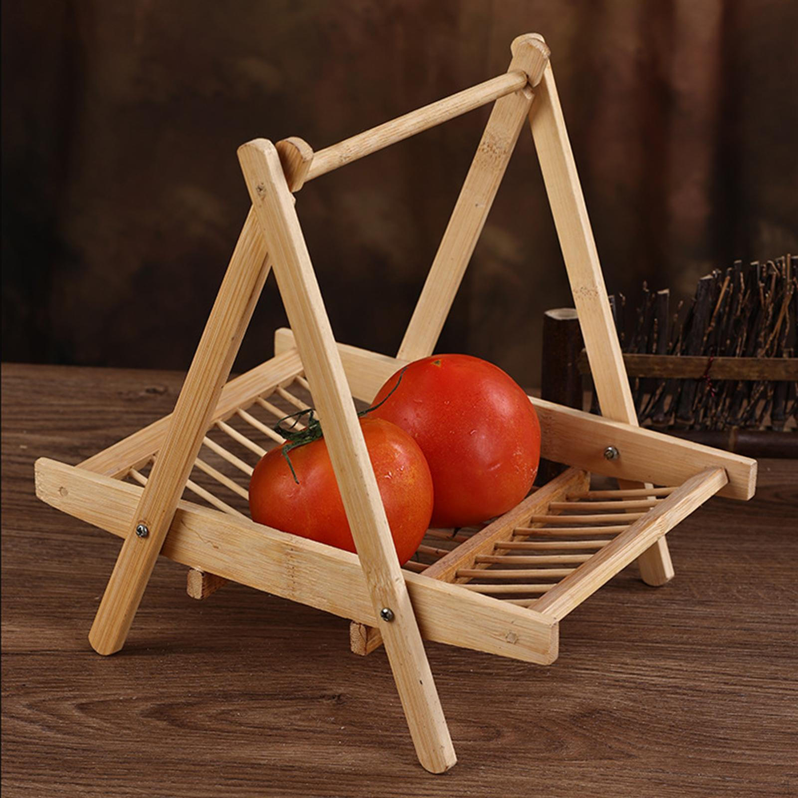 Бамбуковая подставка для фруктов для организации дома и офиса wooden