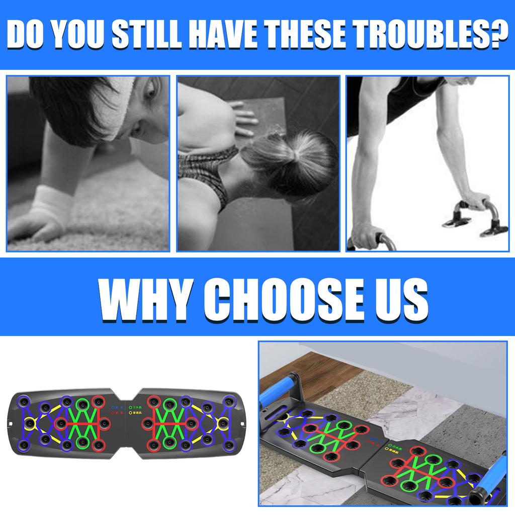 Push Up Board Multifunctional Foldable Fitness Workout Push up Tool Pushup Stands Exercise Board Muscle Board for Home