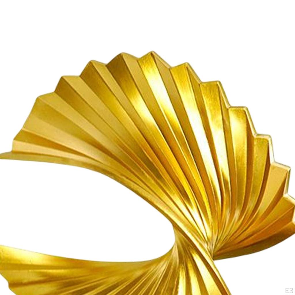 Elegant Home Decor Fan Sculpture - Classical Art Piece for Desk or Shelf