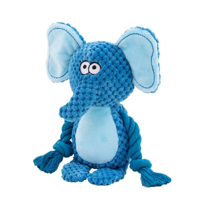 Squeaky Plush Cotton Rope Dog Toy For Interactively Play Teeth Cleaning And Anxieties Relief In Small Media Dog