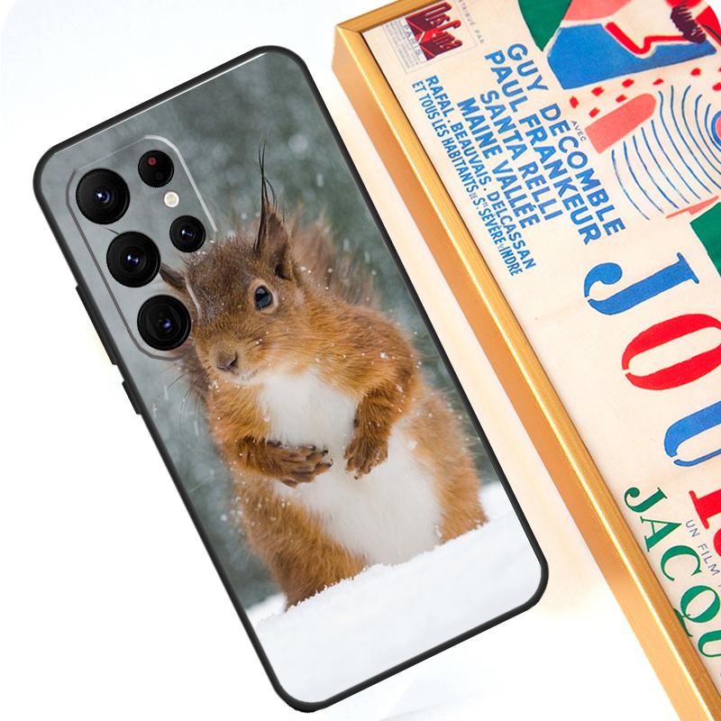 Cartoon Squirrel Case For Samsung Galaxy S23 Ultra S24 S22 S8 S9 S10 Plus Note 10 20 Ultra S20 S21 FE Cover