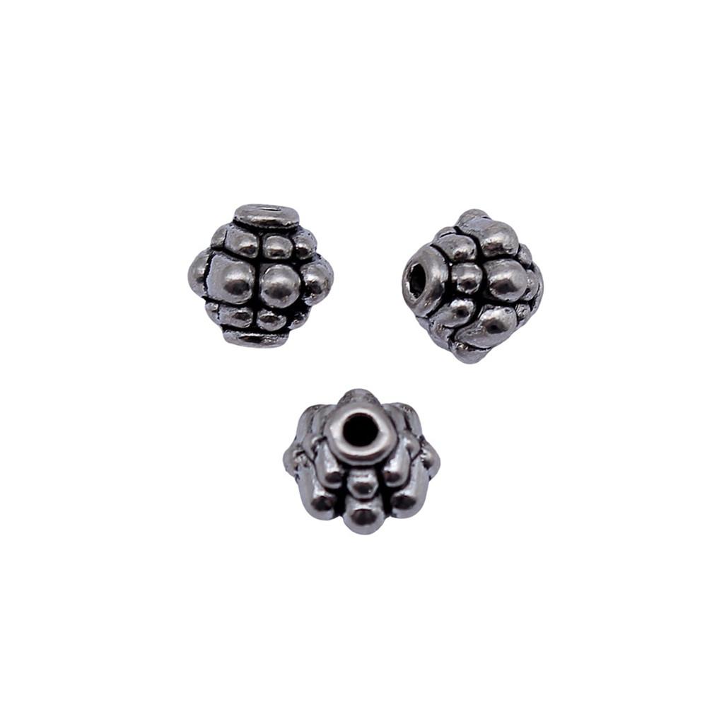 Floral Edge Spacer Beads Ornate Metal Small Hole Charms For Bohemian Beading Supplies