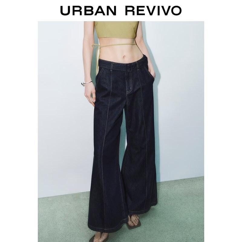 UR Women s Contrast Stitch Belted Denim Trousers 28