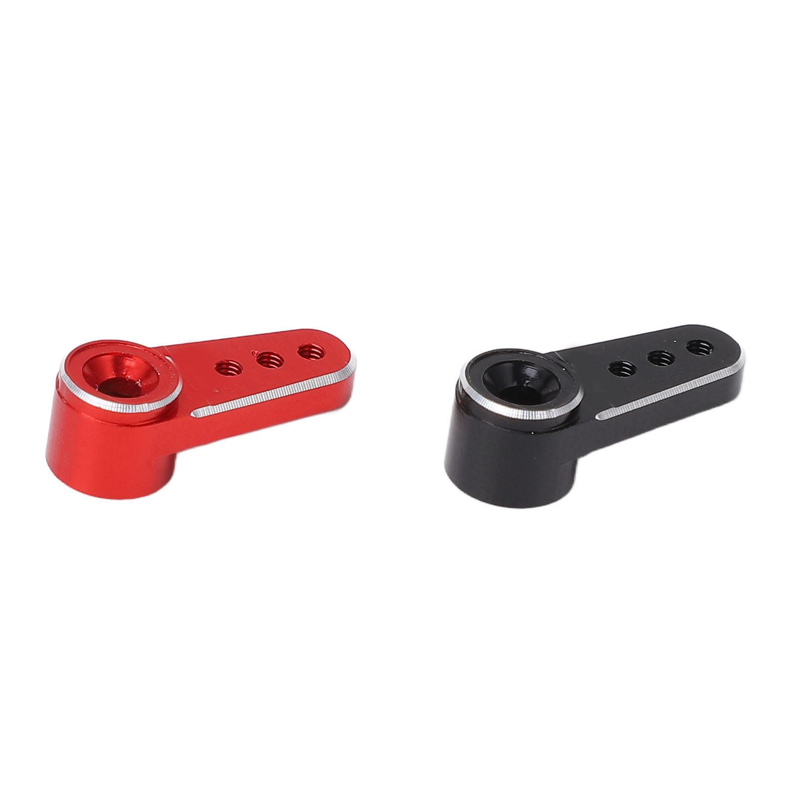 

RC Metal Servo Horn Arm 15T RC Steering Arm for AXIAL SCX24 1/24 RC Car Red Black Set