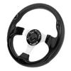Steering Wheel Universal 13in Racing Style PU Aluminum Comfortable Grip 6 Hole Car Steering Wheel with Horn Button