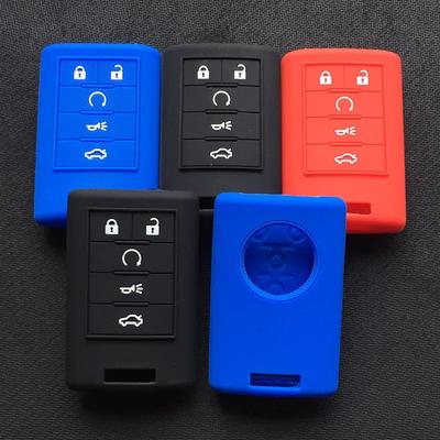 Silicone Car Key Cover Case Shell For CTS XTS DTS SRX 2013-2014 ATS Escalade 5button Smart Key Accessories