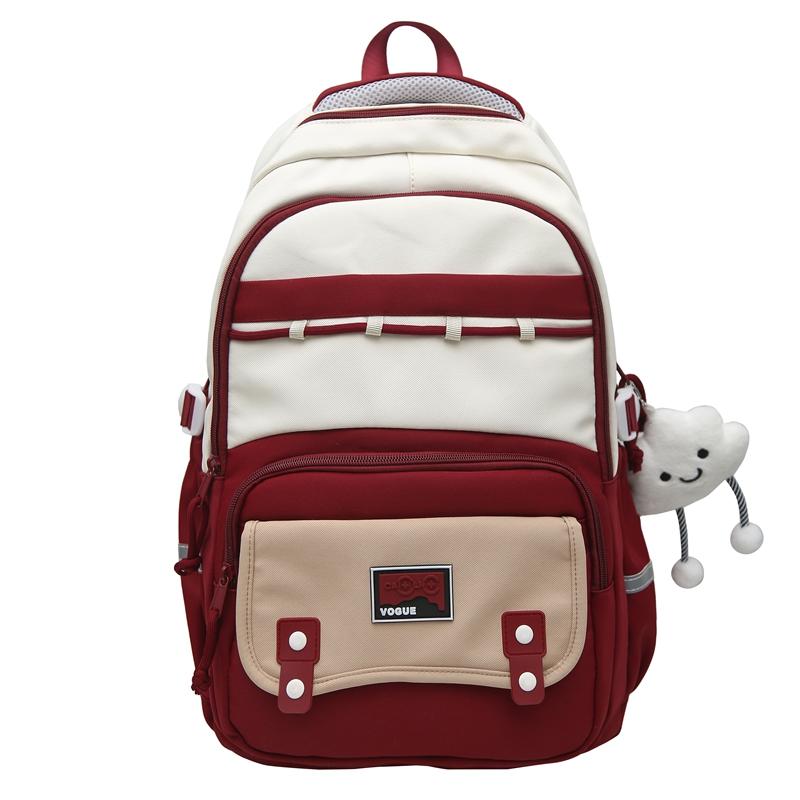 Colorblock Studenten Schultasche Damen Reise Rucksack