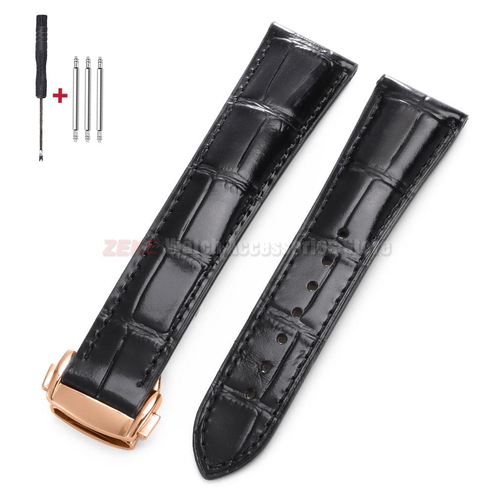 For Omega Seamster Watch Premium Leather Watch Strap 19mm 20mm 21mm 22mm Solid Steel Deployant Clasp Bamboo Cowhide Watch Bands