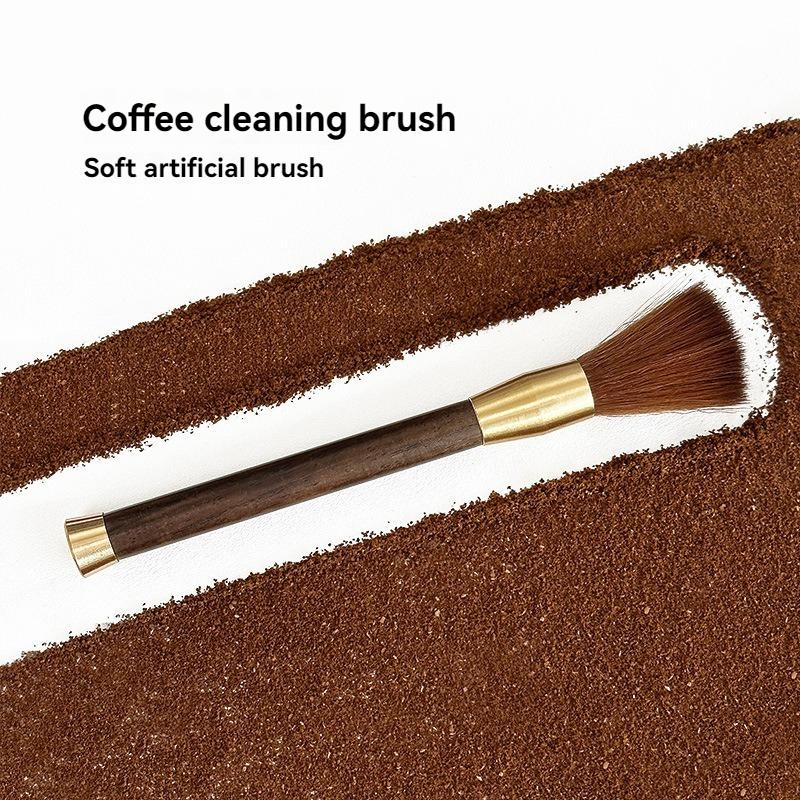Coffee Grinder Cleaning Brush Wooden Handle Bean Powder Dusting Espresso Brush Barista Tool Coffee Machine Cleaning Brush