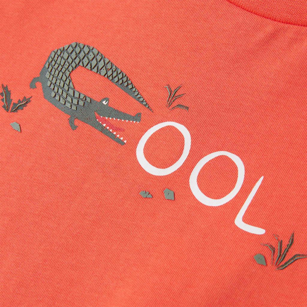Kids short sleeve T shirt light red size 140