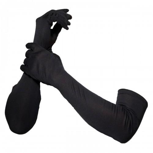 Smiffys Womens/Ladies Long Length Plain Gloves