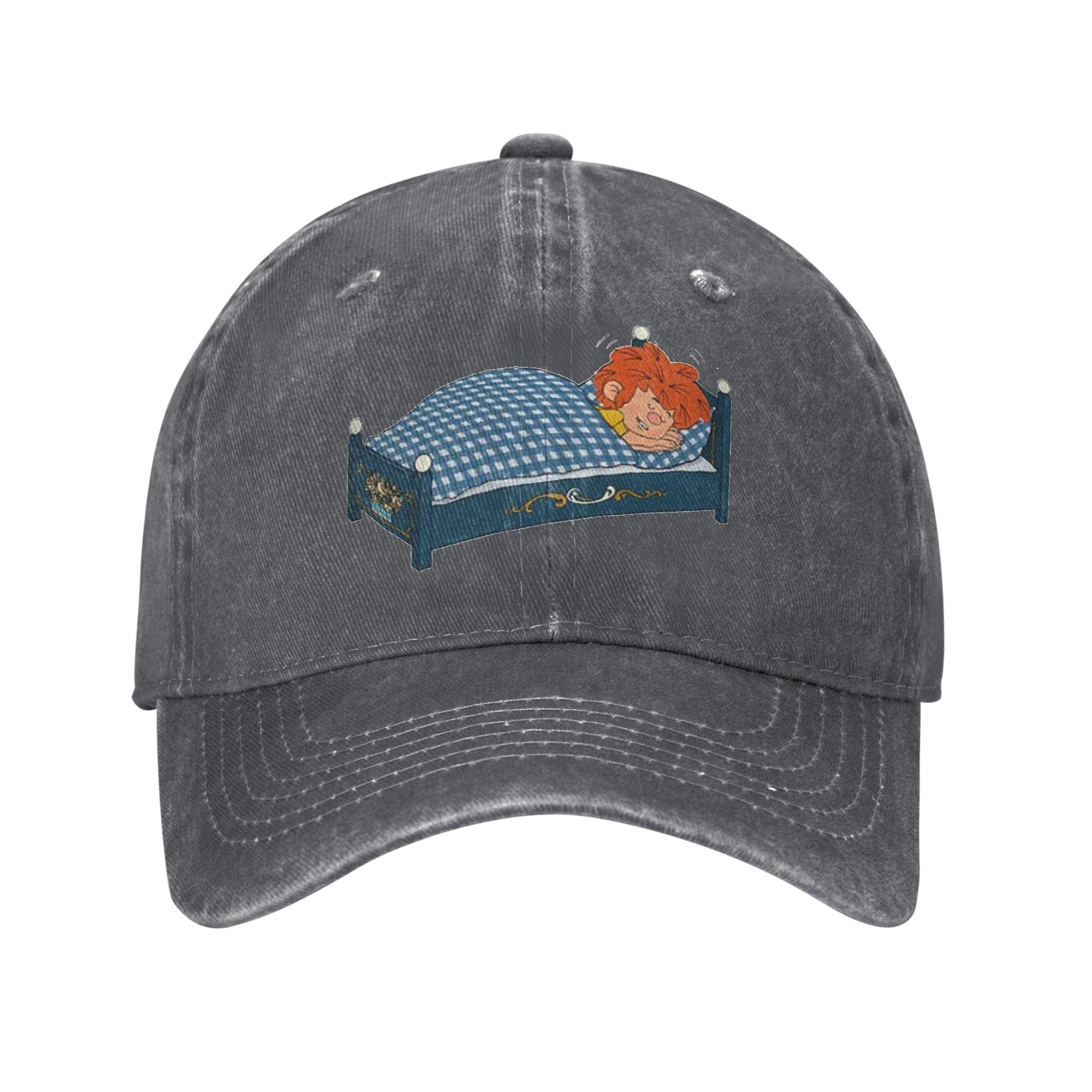Pumuckl Schlaft Auf Seinem Bett Denim Cap Casual Baseball Caps Adjustable Hat Summer Unisex Baseball Hats One Size
