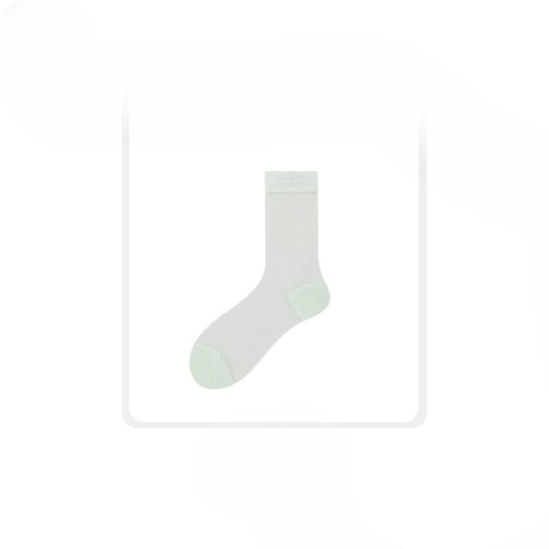Female Spring and Summer New Ultra Thin Ice Feel Breathable Cool In The Tube Stack Socks