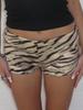 Slim Low-Waist Zebra Print Sequin Shorts - European & American Street Style Hip-Hugging Ultra-Shorts